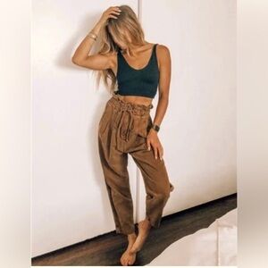 Free people margate pleated trouser tamarind S